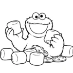 coloriage Macaron le Glouton à imprimer pour enfant de 9 ans