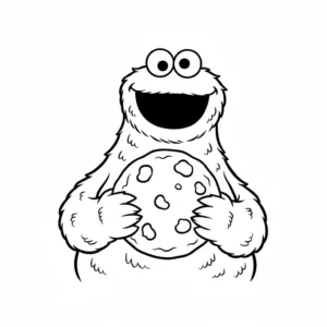 coloriage Macaron le Glouton à imprimer pour enfant de 4 ans