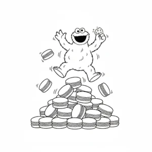 coloriage Macaron le Glouton pour enfant