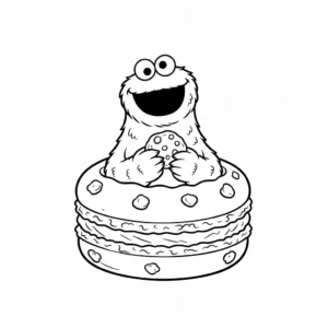 coloriage Macaron le Glouton pour enfant gratuit