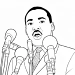 coloriage Martin Luther King pour enfants a imprimer gratuit