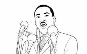 coloriage Martin Luther King pour enfants a imprimer gratuit