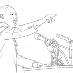 coloriage Martin Luther King pour enfant a imprimer gratuit