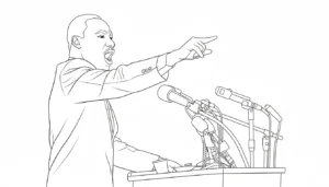 coloriage Martin Luther King pour enfant a imprimer gratuit
