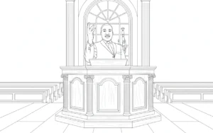 image de coloriage Martin Luther King pour enfant