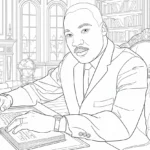coloriage Martin Luther King pour enfant de 8 ans