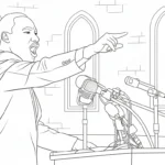 imprimer coloriage Martin Luther King