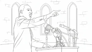 imprimer coloriage Martin Luther King