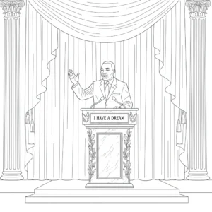 coloriage Martin Luther King à imprimer pour enfant de 7 ans