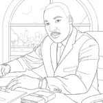 coloriage Martin Luther King a imprimer