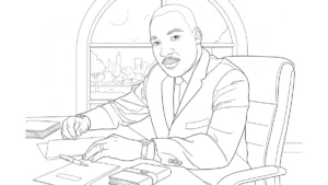 coloriage Martin Luther King a imprimer