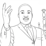coloriage Martin Luther King en ligne pour enfant