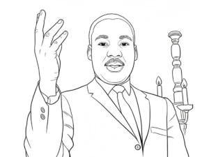 coloriage Martin Luther King en ligne pour enfant