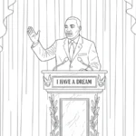 coloriage Martin Luther King et decoupage a imprimer gratuit
