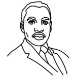 coloriage Martin Luther King gratuit à imprimer