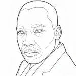 coloriage Martin Luther King pour primaire