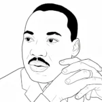 coloriage Martin Luther King à imprimer pdf gratuit