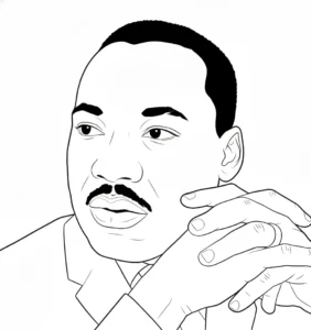 coloriage Martin Luther King à imprimer pdf gratuit
