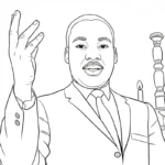 coloriage Martin Luther King pour enfants à imprimer