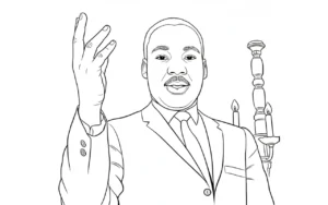 coloriage Martin Luther King pour enfants à imprimer