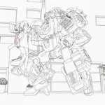 coloriage Miniforce pour enfant de 10 ans