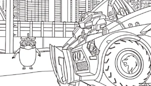 coloriage Miniforce en ligne pour enfant