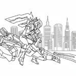 coloriage Miniforce à imprimer kawaii