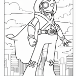 coloriage Miniforce à imprimer pour enfant de 12 ans