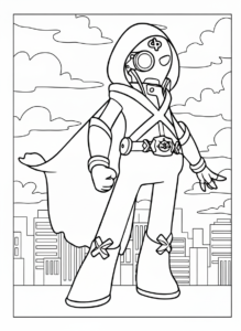 coloriage Miniforce à imprimer pour enfant de 12 ans