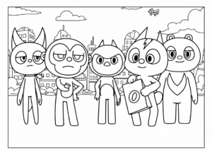 coloriage Miniforce pour enfant à imprimer