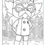 coloriage Miniforce pour enfant de 8 ans