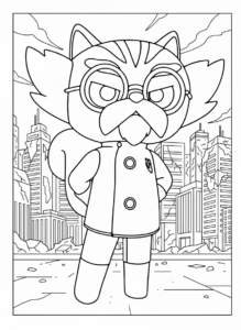 coloriage Miniforce pour enfant de 8 ans