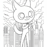 coloriage Miniforce à imprimer pour enfant de 6 ans