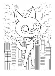 coloriage Miniforce à imprimer pour enfant de 6 ans