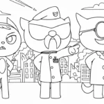 image de coloriage Miniforce pour enfant