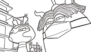 coloriage Miniforce et découpage à imprimer