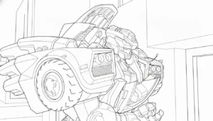 coloriage Miniforce pour enfant de 3 ans