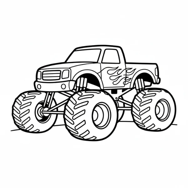 Tranh tô màu Monster Jam