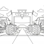 coloriage Monster Jam pour enfant de 3 ans