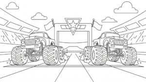 coloriage Monster Jam pour enfant de 3 ans