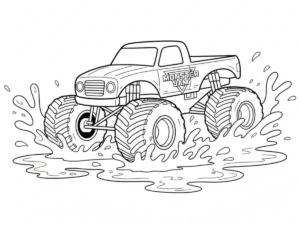 coloriage Monster Jam à imprimer pour enfant de 2 ans