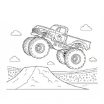 coloriage Monster Jam à imprimer pour enfant de 2 ans