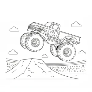 coloriage Monster Jam à imprimer pour enfant de 2 ans