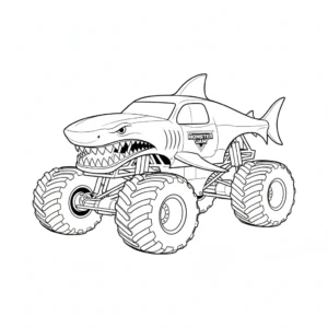 coloriage Monster Jam pour enfant de 4 ans