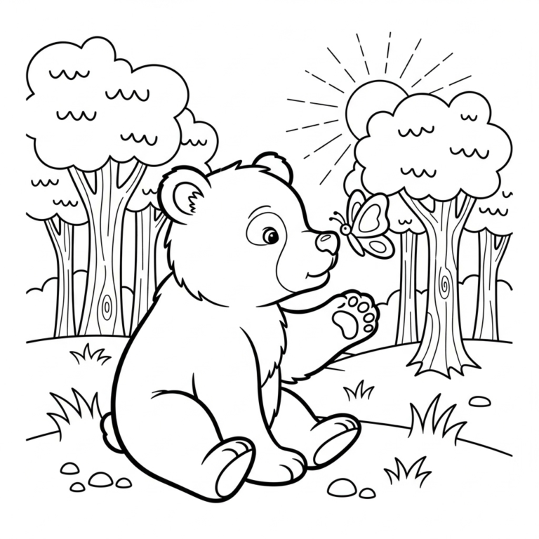 Tranh tô màu Ours