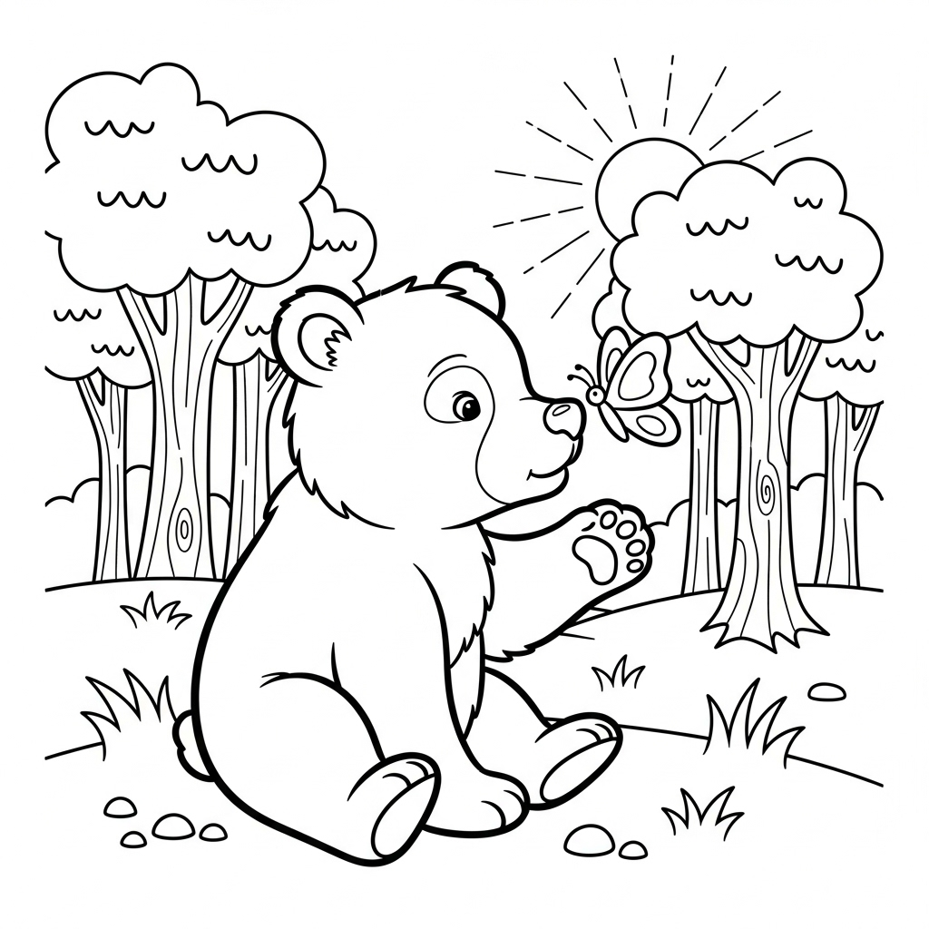 Tranh tô màu Ours