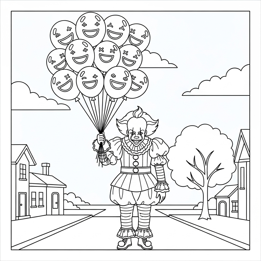 Tranh tô màu Pennywise