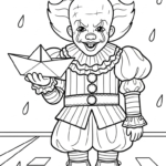 coloriage Pennywise updated pour enfant de 6 ans