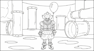 coloriage Pennywise updated pour enfant gratuit