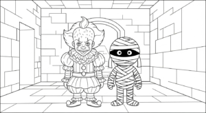 coloriage Pennywise updated pour enfant
